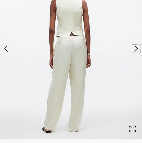 Madewell Pintucked Slim Pull-On Pants in Satin - Picture 4 of 6